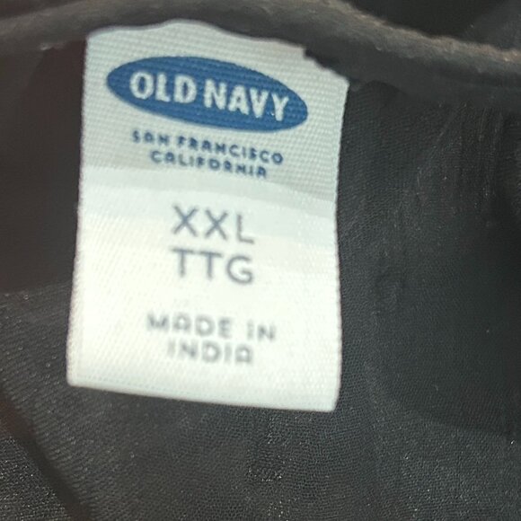 Old Navy‎ Sheer Black Polka Dot Blouse Sz XXL Witchy Whimsigoth Dark Fairy Flowy - Picture 5 of 5